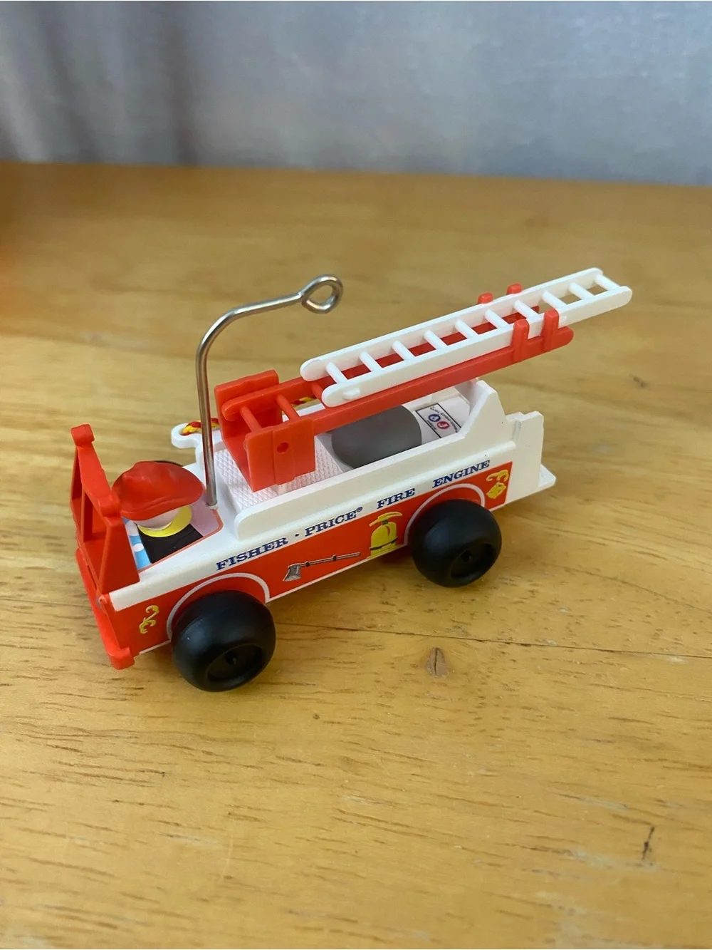 2021 Hallmark Fisher-Price Little People Vintage Fire Engine Ornament